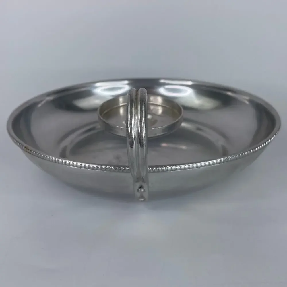 Vintage BW Buenilum Aluminum Serving Tray Bowl Chip and Dip
